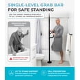 thumbnail image 6 of Stander Wonder Pole with Rotating Single Grab Bar, Tension Mounted Floor to Ceiling Transfer Pole for Seniors & Elderly Adults, No-Drill Support Rail with Assist Handle for Home & Bath Safety, Black, 6 of 10