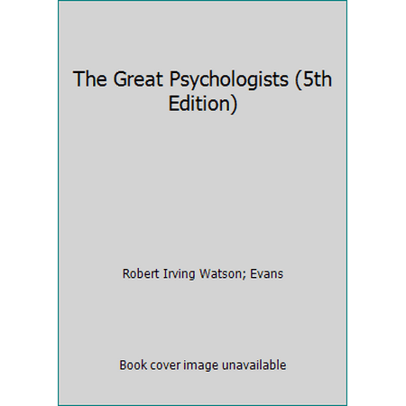 The Great Psychologists (5th Edition) [Hardcover - Used]