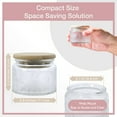 thumbnail image 6 of LINGSHINE 4 oz Pink Mini Glass Jars with Airtight Bamboo Lids, Sunflower Embossed, 6 Count, Food Storage, Candle Making, Home Decor, Favors Gift, 6 of 8