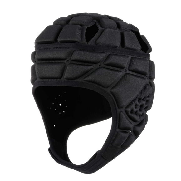 Casco protector de cabeza Surlim Rugby Soccer Scrum para niños, negro