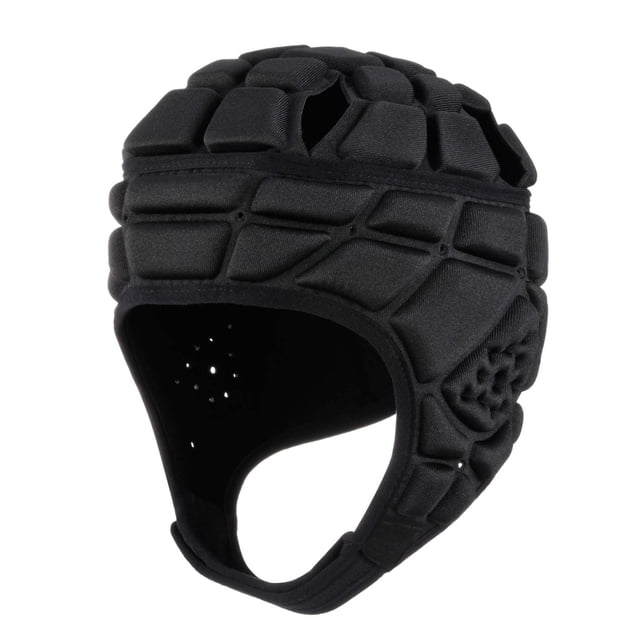 Casco protector de cabeza Surlim Rugby Soccer Scrum para niños, negro