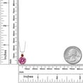 thumbnail image 2 of Gem Stone King 925 Sterling Silver Pink Moissanite and Red Garnet Pendant Necklace for Women (3.63 Cttw, Gemstone Birthstone, Round 10MM, With 18 inch Chain), 2 of 4