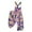 #003-Purple Pink, variant on Women's Summer Casual Loose Long Cotton Bib Overalls suspender Baggy Wide Leg Floral Print Spaghetti Strap Jumpsuits Khaki XL