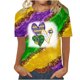 thumbnail image 2 of Fiudx Ofertas y Liquidaciones Tops con Estampado de Moda para Mujer, Blusa de Manga Corta, Camisetas Divertidas con Cuello Redondo, 2 of 3