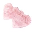 thumbnail image 4 of Alfombra de felpa de oveja sintética Zulema en forma de corazón Rosado, 4 of 8
