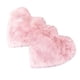 thumbnail image 4 of Alfombra con forma de corazón, tapete de lana sintética de pelo largo. Rosado, 4 of 8