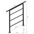 thumbnail image 5 of Tcbosik Iron Handrail Fits 1 or 3 Steps, Indoor/Outdoor Stair Railing for Indoor Stairs, Outdoor Handrail, Easy to Install Stair Handrail, Black, 5 of 8
