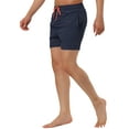 thumbnail image 5 of Unique Bargains Men's Summer Beach Shorts Mesh Lining Drawstring Waist Swim Shorts 36 Navy Blue, 5 of 6