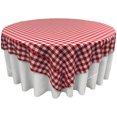 thumbnail image 1 of La Linen Mantel Cuadrado De Poliéster A Cuadros De 72 X 72 Pulgadas, Blanco Y Rojo, 1 of 1