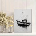 thumbnail image 2 of Ink Sketch Fishing Boat Canvas Print, Decor for Living Room, Bedroom, Study, Office, Hallway, Nautical Maritime Home, 2 of 8