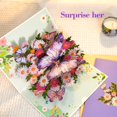 thumbnail image 3 of Tarjeta de felicitación FIAMR 3D pop-up mariposa para mujer, 3 of 7
