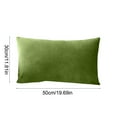 thumbnail image 2 of Rectangle Velvet Pillow Cover - 20x12in Soft Green Waist Cushion Case, Decorative Throw Pillow Cover for Bedroom & Living Room, Comfortable Home Decor, 30x50cm, B, 2 of 6