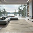thumbnail image 2 of ODIKA 8'x10' Washable Area Rug Abstract Stripe Wave Marbled Brushstroke Textured Beige Cream Refined Structured for Living Room, Under Sectional, Family , Durable, Non-Slip, 2 of 7
