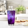 thumbnail image 5 of GZHJMY Car Cup Travel Mug, Cosmic Artistic Colorful Galaxy Background with Stars 304 Stainless Steel Coffee Cup, Insulated Heated Thermos Mug with Lid, 6.5×3.6×2.8 Inch, 5 of 6