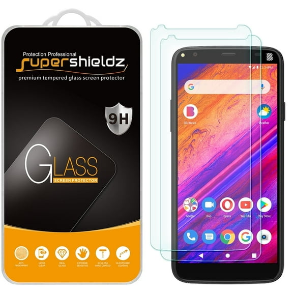 [2-Pack] Supershieldz for BLU V5 Tempered Glass Screen Protector, Anti-Scratch, Anti-Fingerprint, Bubble Free