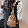 thumbnail image 1 of Bolso de pecho para mujer Mochila de moda Mochila suave Bolso bandolera (Marrón), 1 of 6