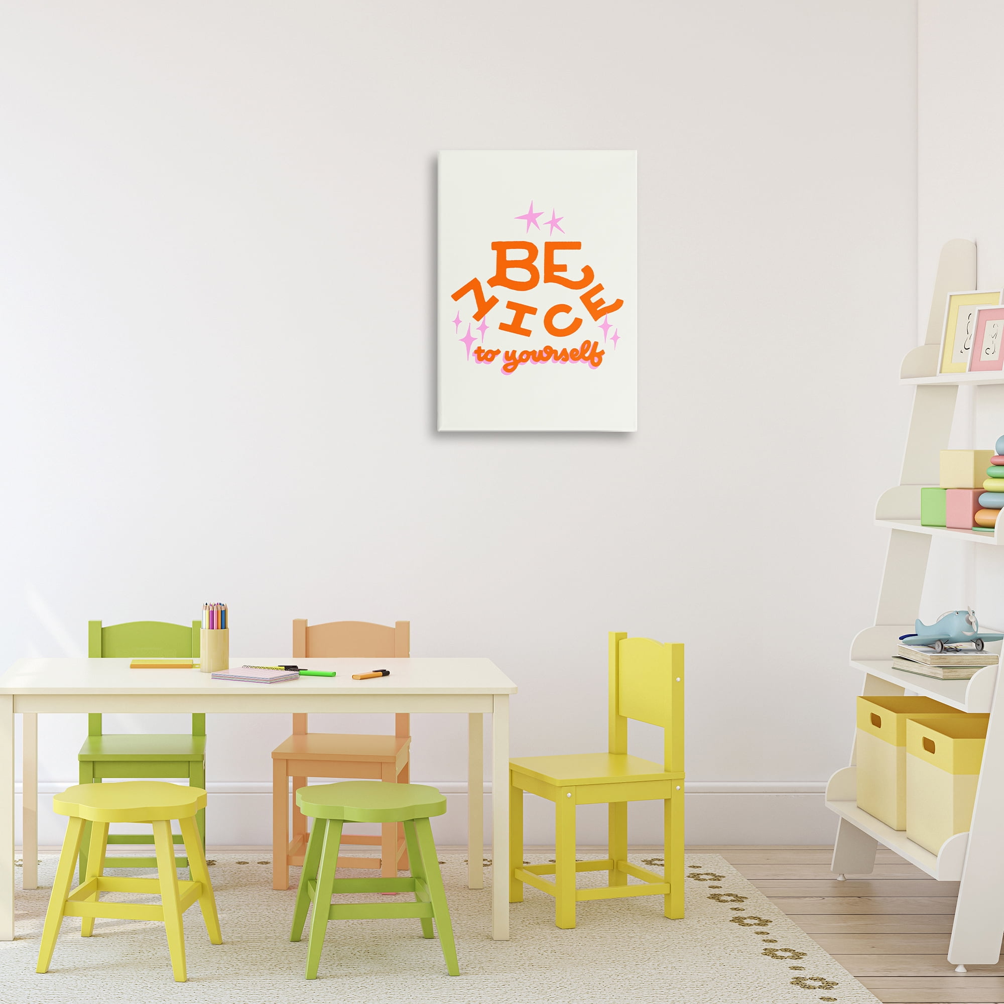 Stupell Industries Be Nice To Yourself Canvas Wall Art, design by Indira Prieto | IndySign
