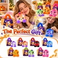 thumbnail image 2 of Halloween Mystery Square Plush Dumpling Squishy, Cute Square Shaped Stuffed Dumpling Fidget Plushies, Halloween Collectible Toy with Simulated Steamer Gift Box, Stress Relief Holiday Surprise Present, 2 of 4