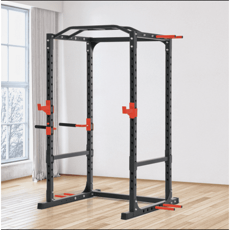 Beyamis Power Tower Exercise Equipment Adjustable Dip Station - Pull Up Bar/Squat Rack/Power Cage in One, Home Gym Upper Body Strength Gear