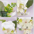 thumbnail image 4 of Juego de 2 ramilletes de muñeca y ramilletes de rosas hechos a mano para dama de honor y novio, pulsera de seda con flores artificiales de rosas blancas para ceremonia de boda, fiesta de graduación, 4 of 8