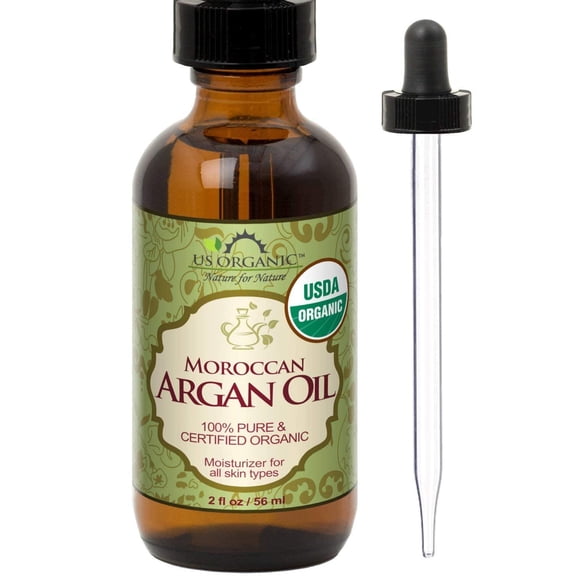 Aceite de Argán Marroquí US Organic Ámbar Virgen Natural 100% Puro y Prensado en Frío