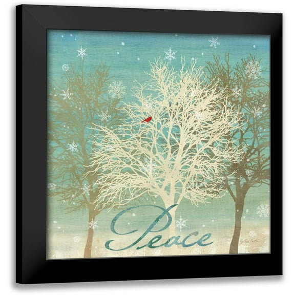 Coulter, Cynthia 12x12 Black Modern Framed Museum Art Print Titled - Holiday Trees I