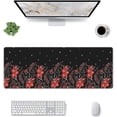 thumbnail image 2 of Extended Gaming Mouse Pad (31.5x12 in), Large Stable Rubber Base Mousepad with Stitched Edges, Keyboard Mouse Mat Desk Pad for Work, Game, Office, Home - Beautiful Floral, 2 of 6