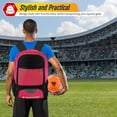 thumbnail image 4 of Vizari 'Avila' Soccer Backpack | Versatile Multiple Sports Bag for Ultimate Convenience | For Youth and Adults - BLACK/NEON PINK, 4 of 6