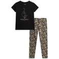 thumbnail image 4 of Baby Phat Girls Leggings Set - Lightweight Short Sleeve Graphic Tee and Leggings for Girls 2 Piece, 4 of 7