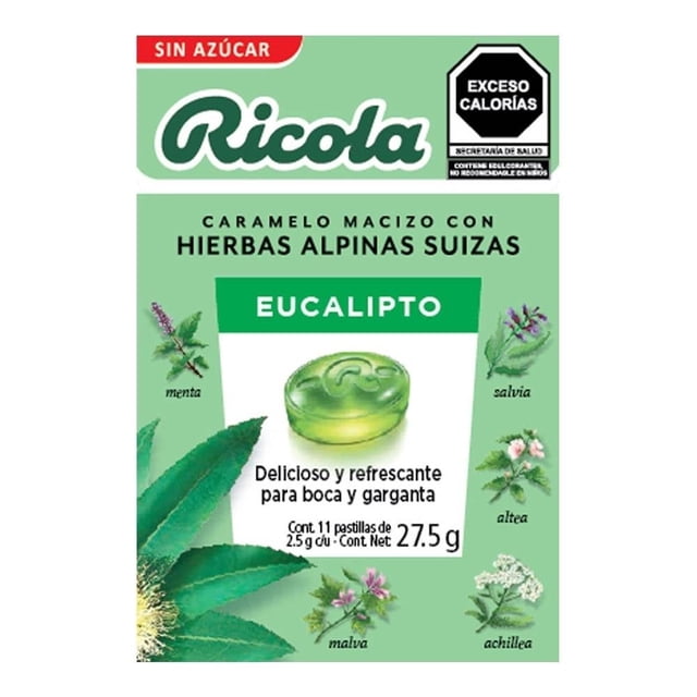 Caramelo macizo Ricola eucalipto 27.5 g