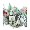 thumbnail image 2 of 60 inch Snowy Cottage Mantel Swag, Pre-Lit with LED Fairy Lights, Artificial Flocked Greenery with Christmas Cottages, Battery-Operated Indoor Home Décor - by Seasonal LLC, 2 of 4