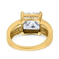 thumbnail image 3 of Yellow Tone, Simulated Cubic Zirconia Size-8 Princess Cut Art Deco Engagement Wedding Bridal Ring 925 Sterling Silver, 3 of 7