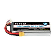 HRB 4S 14.8v 5000mAh 50C Lipo Battery XT60 Connector for RC Airplane