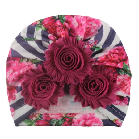

Qufokar Cotton Winter Hats for Boys Warm Hats for Kids Accessories Hat Boy Floral Toddler Stripe Girl Print Headband Baby Headwear Kids Kids Hat