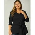 thumbnail image 4 of BluDe Trabajo De Punto Anudado Con Nudo Suelto Cuello V ManLarTalGrande PaMujer Negro 4XL, 4 of 6