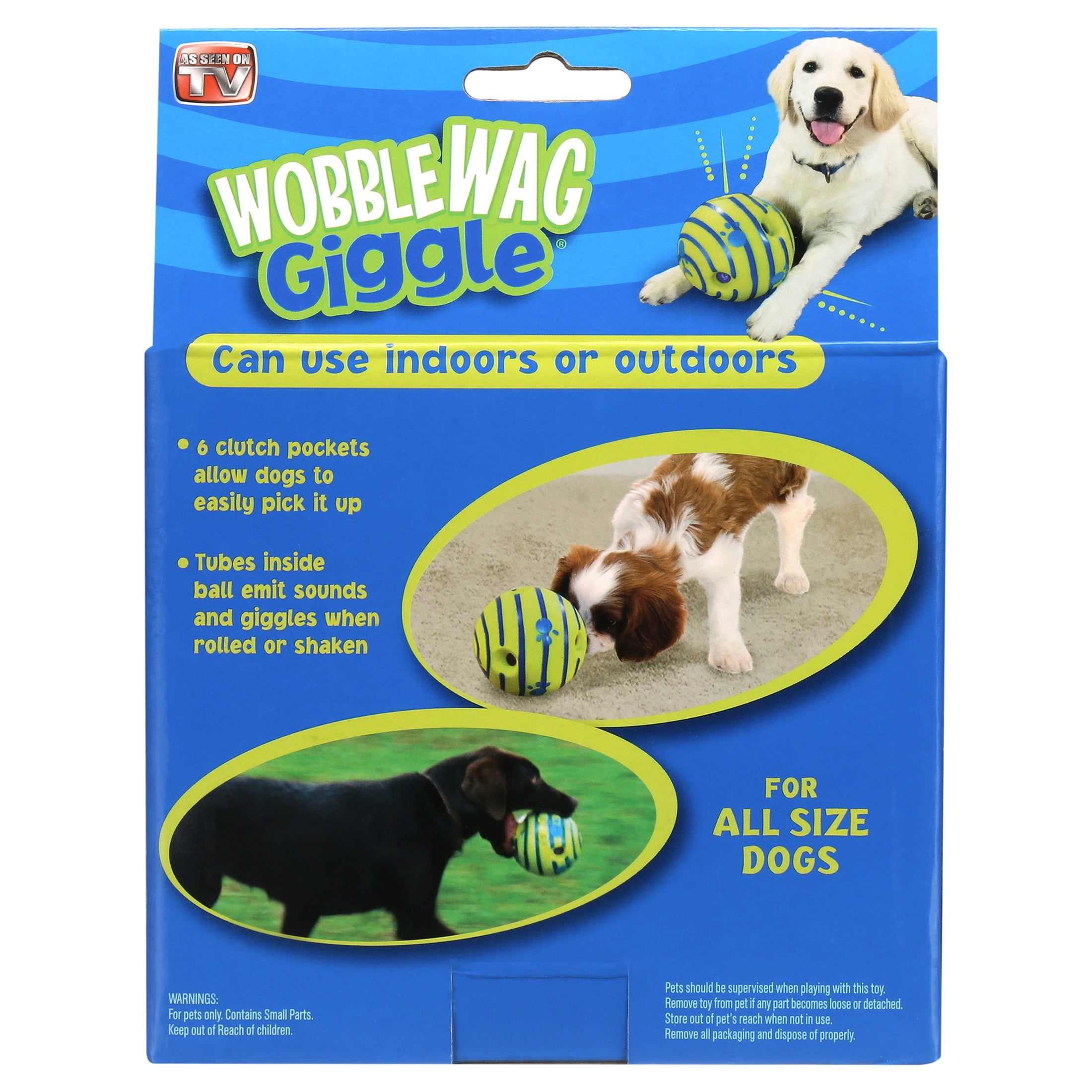 CREDIT 5 STAR Dog Toys Ball, Wobble Wiggle Giggle Treat Ball, for Dogs,  Interactive Dog Toys Play Safe Squeaky Ball (Green, 4.2 in)