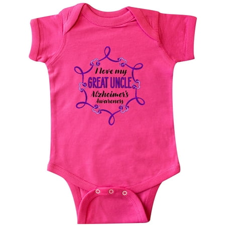 

Inktastic I Love My Great Uncle Alzheimer s Awareness Gift Baby Boy or Baby Girl Bodysuit