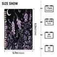 thumbnail image 2 of FORMRS 1-Subject Spiral Notebook 8" x 5" College Ruled 60 Refillable Sheet A5 Hard Cover, Light Purple Flowers, 2 of 7