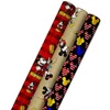 GlKLLG Disney Mickey Mouse Multi-color Paper Gift Wrap Papers, with Cut Lines on Reverse (3 Rolls) 60 sq ft.