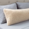 thumbnail image 6 of Lavish Home 64-28-BL Body Soft Sherpa Pillow Cover with Zipper - Blue, 6 of 8