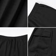 thumbnail image 3 of Resicozy Cargo Pants for Men Stretch Sweatpants Elastic Drawstring Casual Workout Joggers Hiking Tactical Pants with Pockets Black L, 3 of 4