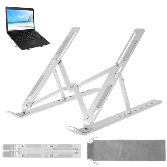 FUYGRCJ Adjustable Laptop Stand, Laptop Holder Riser, Computer Tablet Stand, 6 Angles Adjustable Aluminum Ergonomic Foldable Holder, Ventilated Cooling Notebook Stand for 10-15.6” LaptopTablet