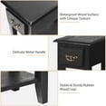 thumbnail image 5 of Giantex Narrow End Table, Slim Side Table w/Drawer, ightstand Bedside Table for Small Spaces, (1, Black), 5 of 8