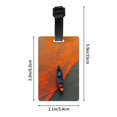 thumbnail image 4 of Luggage Tags for Suitcases, Orange Net Fishing Boat Leather Bag Luggage Tags ID Label Tags Privacy Protection Travel Bag Labels, 4 of 6