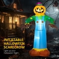thumbnail image 3 of Outsunny 6' Cute Halloween Inflatables Outdoor Decorations Pumpkin Scarecrow, Blow-Up LED Yard Decor Indoor Outdoor for Garden, Lawn, Party, Holiday, 3 of 7