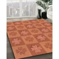thumbnail image 3 of Ahgly Company Tapis d'Intérieur Lavables en Machine, Ronds, Transitionnels, Orange Vif, 5' Ronds, 3 of 7