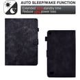 thumbnail image 2 of Allytech Wallet Case for Kindle Fire 7" 9th/7th/5th Gen 2019/2017/2015, Slim Folding Stand Auto Sleep Wake Embossed Flower PU Leather Case with Pen Slot for Amazon Fire 7 Old Versions, Black, 2 of 10