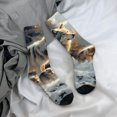 thumbnail image 5 of Vsdgher Wolf Family Winter Wonderland Crew Socks for Men & Women, Breathable Casual Athletic Ankle Socks, 5 of 6