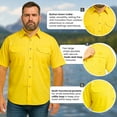 thumbnail image 3 of Tiger Hill Men's Casual Button Down Collared Short Sleeve Fishing Shirt, 3 of 5