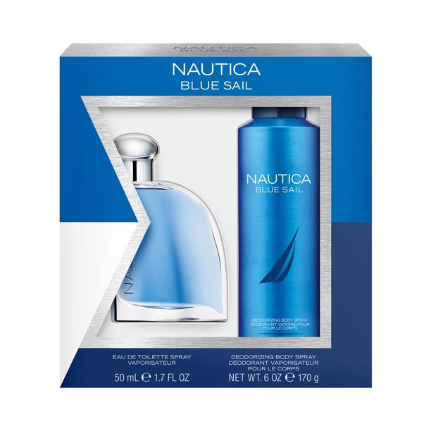 Nautica Blue Sail Men's 2Piece Gift Set Cologne Fragrance Collection Eau De Toilette and